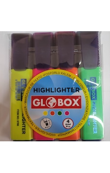 Globox 4 Lü 4 Renk Fosforlu Kalem Globox 4 Lü 4 Renk Fosforlu Kalem