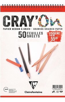 Clairefontaine Cray'On Çizim Blok A5 120Gr 50 Yaprak Clairefontaine Cray'On Çizim Blok A5 120Gr 50 Yaprak