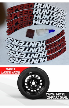Speed Hunters Motosiklet Ve Otomobil Araç 3d Uyumlu Oto Lastik Yazısı Sticker Arma 8 Adet