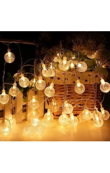 5m 28 Led Kristal Top Gün Işığı Şeffaf Kablo Fişli Eklemeli Çok Renkli 5m 28 Led Kristal Top Gün Işığı Şeffaf Kablo Fişli Eklemeli Çok Renkli