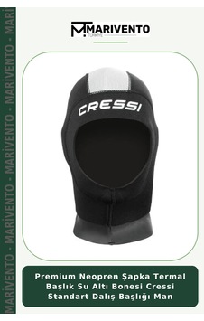 Premium Neopren Şapka Termal Başlık Su Altı Bonesi Cressi Standart Dalış Başlığı Man 5mm - S - No:2 Premium Neopren Şapka Termal Başlık Su Altı Bonesi Cressi Standart Dalış Başlığı Man 5mm - S - No:2