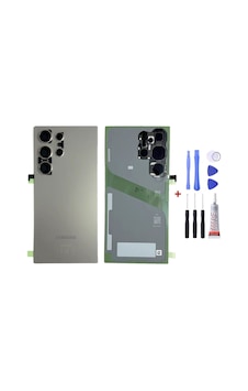 Samsung S24 Ultra Titanyum Gri Uyumlu Arka Cam Kapak Pil Kapağı Tamir Set B7000 Set Gri Samsung S24 Ultra Titanyum Gri Uyumlu Arka Cam Kapak Pil Kapağı Tamir Set B7000 Set Gri