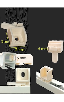 Katlamalı Perde Mekanizma Portrayı, Montaj Aparatı 1,5 Cm 6 Adet Katlamalı Perde Mekanizma Portrayı, Montaj Aparatı 1,5 Cm 6 Adet