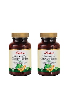 2 Adet Balen Ginseng&Ginkgo Biloba 720 MG 120 Kapsül 2 Adet Balen Ginseng&Ginkgo Biloba 720 MG 120 Kapsül