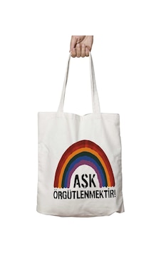 Art Hediye - Aşk Örgütlenmektir İki Taraf Kalıcı Yıkanabilir Okul Plaj Omuz Bez Çanta Çok Renkli Art Hediye - Aşk Örgütlenmektir İki Taraf Kalıcı Yıkanabilir Okul Plaj Omuz Bez Çanta Çok Renkli