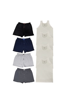 Elit Seher Yıldız Erkek 4 Adet Penye Boxer 4 Adet Atlet Diğer