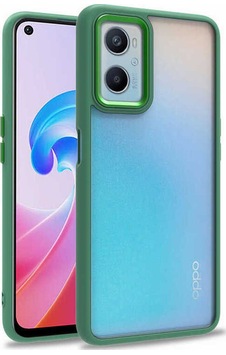 Oppo A36 Kılıf Zore Flora Kapak Yeşil