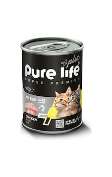 Purelife Plus Tavuk Etli Yavru Kedi Konserve Mama 400gr Purelife Plus Tavuk Etli Yavru Kedi Konserve Mama 400gr