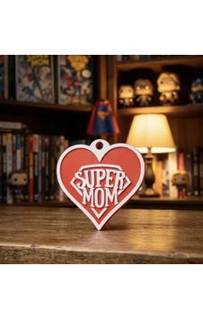 Super Mom Kalp Tasarımlı 3d Kabartmalı Hediyelik Anahtarlık Kırmızı Super Mom Kalp Tasarımlı 3d Kabartmalı Hediyelik Anahtarlık Kırmızı
