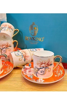 Roykıng Milena 6 Lı Kahve Fincanı Bone Chına Turuncu Roykıng Milena 6 Lı Kahve Fincanı Bone Chına Turuncu