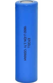 ŞARJLI Pil 3.7V 1200MAH 18650 Lİ-İON BAŞLIKSIZ EFCELL