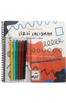 Funny Mat Çizgi Çalışmam Kalemli Mini Set Funny Mat Çizgi Çalışmam Kalemli Mini Set