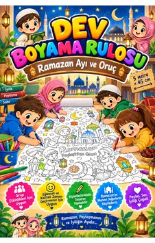 Ramazan Ayı Oruç Temalı Dev Boyama Kağıdı Çocuk Boyama Rulosu Büyük Boy 5 Metre - 808517787 Ramazan Ayı Oruç Temalı Dev Boyama Kağıdı Çocuk Boyama Rulosu Büyük Boy 5 Metre - 808517787