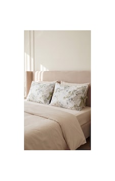 Okaliptüs Desenli Bağcıklı Yastık Kılıfı 50x70 Cm %100 Pamuk Dekoratif Yastık Kılıfı Yeşil - 909641241 Yeşil