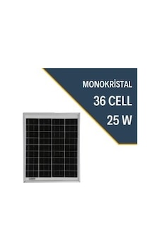 Uretech 25 Watt Monokristal Güneş Paneli 12 V
