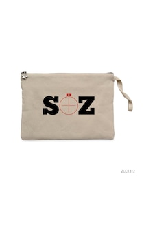 Söz Dizisi Logo 2 Krem Clutch Astarlı Cüzdan / El Çantası Söz Dizisi Logo 2 Krem Clutch Astarlı Cüzdan / El Çantası