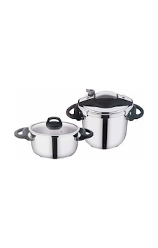 Falez Twist Cook Düdüklü Tencere Seti 4+7 L Siyah Gri TWC1001 Siyah Falez Twist Cook Düdüklü Tencere Seti 4+7 L Siyah Gri TWC1001 Siyah