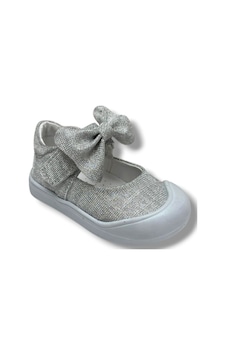 Arzen Bebe 120-26 Simli Papyonlu Cırtlı Anatomik Kız Bebek Ayakkabısı 19-23 Gümüş Arzen Bebe 120-26 Simli Papyonlu Cırtlı Anatomik Kız Bebek Ayakkabısı 19-23 Gümüş