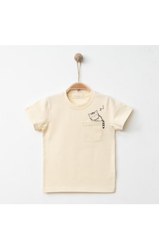 Bebolly T-shirt Uykucu Kedi Baskılı Bej Açık Bej Bebolly T-shirt Uykucu Kedi Baskılı Bej Açık Bej