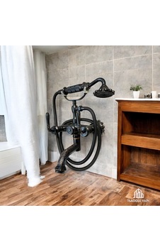 İsaoğlu Yapı Siyah Rustik Banyo Duş Seti Pirinç Materyal İşlemeli Duş Sistemi Siyah İsaoğlu Yapı Siyah Rustik Banyo Duş Seti Pirinç Materyal İşlemeli Duş Sistemi Siyah