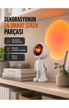 Gün Batımı Efekti Sunan Astronot Led Masa Lambası Yeni Nesil - Lisinya Gün Batımı Efekti Sunan Astronot Led Masa Lambası Yeni Nesil - Lisinya