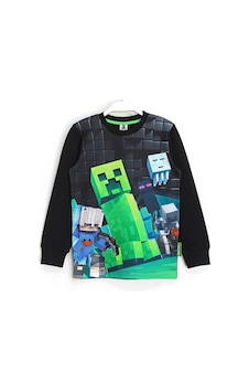 Minecraft Erkek Çocuk 3D Baskılı Sweatshirt 5 - 13 Yaş Siyah. Siyah Minecraft Erkek Çocuk 3D Baskılı Sweatshirt 5 - 13 Yaş Siyah. Siyah