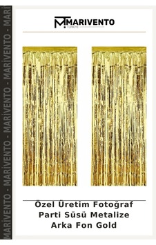 Özel Üretim Fotoğraf Parti Süsü Metalize Arka Fon Gold Tüm Yaşlar Özel Üretim Fotoğraf Parti Süsü Metalize Arka Fon Gold Tüm Yaşlar