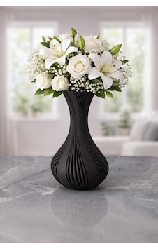 3d Tasarım Dekoratif Vazo 21 Cm Siyah 3d Tasarım Dekoratif Vazo 21 Cm Siyah