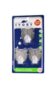 3'li Ayıcıklı Yapışkanlı Askı Çok Renkli 3'li Ayıcıklı Yapışkanlı Askı Çok Renkli