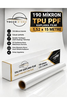 Tocco D'oro 190 Mikron Tpu Ppf Kaplama Filmi 1,52 X 15 Metre
