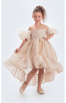 Mnk Baby & Kids Arisvi Kız Çocuk Abiye M00738 Krem Mnk Baby & Kids Arisvi Kız Çocuk Abiye M00738 Krem
