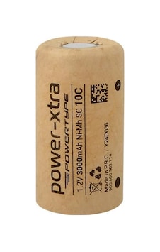 Power-xtra 1.2v 3000 Mah- Sc -ni-mh Şarjlı Pil -flat-başsız -10c