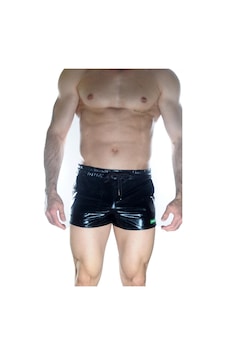 Hafif Giyim Erkek Siyah Deri Görünümlü Bağcıklı Kısa Boy Mayo Şort Hf022317 Hafif Giyim Erkek Siyah Deri Görünümlü Bağcıklı Kısa Boy Mayo Şort Hf022317