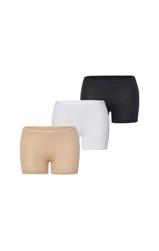 Kadın Boxer 3lü Paket Essential 1571 - Beyaz Ten Siyah Çok Renkli Kadın Boxer 3lü Paket Essential 1571 - Beyaz Ten Siyah Çok Renkli