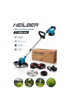 Heilber Ba011533 Akülü Çim Biçme Makinesi 36v Çift Akülü Kömürsüz Motor Misinalı Tırpan Ve Çelik Diskli Ot B Heilber Ba011533 Akülü Çim Biçme Makinesi 36v Çift Akülü Kömürsüz Motor Misinalı Tırpan Ve Çelik Diskli Ot B