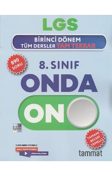 Tammat Yayıncılık 8. Sınıf Lgs 1. Dönem Onda On Tüm Dersler Tam Tekrar Tammat Yayıncılık 8. Sınıf Lgs 1. Dönem Onda On Tüm Dersler Tam Tekrar