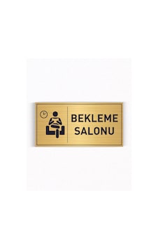 Bekleme Salonu Yazılı Gold Metal Levha 20 X 10 Cm Bekleme Salonu Yazılı Gold Metal Levha 20 X 10 Cm