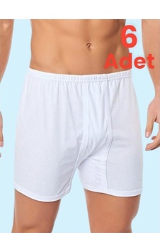 Tezzgelsin Erkek Rahat Kesim 6'lı Pamuklu Külot Boxer Beya Beyaz Tezzgelsin Erkek Rahat Kesim 6'lı Pamuklu Külot Boxer Beya Beyaz