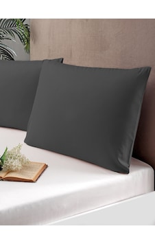 Pierre Cardin 2'li Pamuk Saten Yastık Kılıfı Antrasit