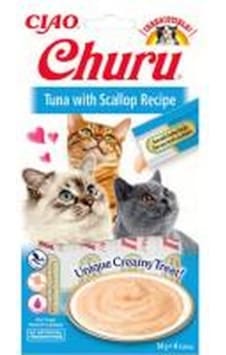 Ciao Churu Cream Ton Balıklı ve Deniz Taraklı Kedi Ödül Kreması 4 x 14 G Ciao Churu Cream Ton Balıklı ve Deniz Taraklı Kedi Ödül Kreması 4 x 14 G