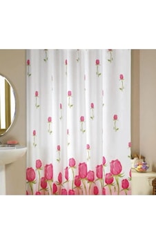Jackline Duş Perdesi 7017 Model Çift Kanat 2X110X200Cm Pembe-Beyaz Jackline Duş Perdesi 7017 Model Çift Kanat 2X110X200Cm Pembe-Beyaz