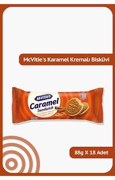 Mc Vities Karamel Ve Tarçın Kremalı Bisküvi 88,2 Gr X18 Adet