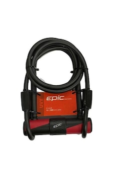 Epic Uvy 12x180 Anahtarlı U-kilit Kırmızı - Siyah Epic Uvy 12x180 Anahtarlı U-kilit Kırmızı - Siyah