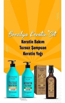 Fitness Professional Saç Düzleştirici Keratin Bakımı 1 L + Tuzsuz Şampuan 1 L + Keratin Yağı 100 ML Fitness Professional Saç Düzleştirici Keratin Bakımı 1 L + Tuzsuz Şampuan 1 L + Keratin Yağı 100 ML