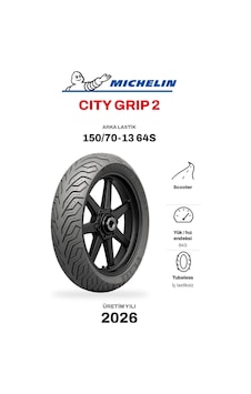 Michelin City Grip 2 150/70-13 64S Arka Motosiklet Lastiği (2026) Michelin City Grip 2 150/70-13 64S Arka Motosiklet Lastiği (2026)