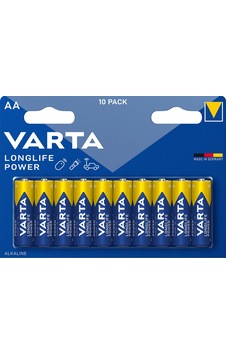Varta Longlife Power Aa Kalem Pil 10'lu Paket Alkalin Varta Longlife Power Aa Kalem Pil 10'lu Paket Alkalin