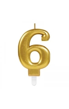 6 Rakam Mum Gold Renk Gold