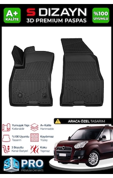 Drstuning S-dizayn Fiat Doblo Panelvan 3d Pro Havuzlu Ön 2'li Paspas 2010-2023 A+ Kalite