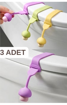 Mucit Home 3 Adet Silikon Klozet Kapağı Hijyen Aparatı Çok Renkli