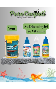 Purecanpati Insect Protein Balık Yemi Seti Akvaryum Vitamin Damlası + Anticlor + Aquafix Su Düzenleyici Purecanpati Insect Protein Balık Yemi Seti Akvaryum Vitamin Damlası + Anticlor + Aquafix Su Düzenleyici